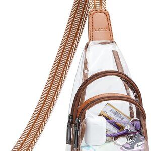 Clear bags Stadium Approved Crossbody Sling Bag Fanny Pack Backpack Purses for W